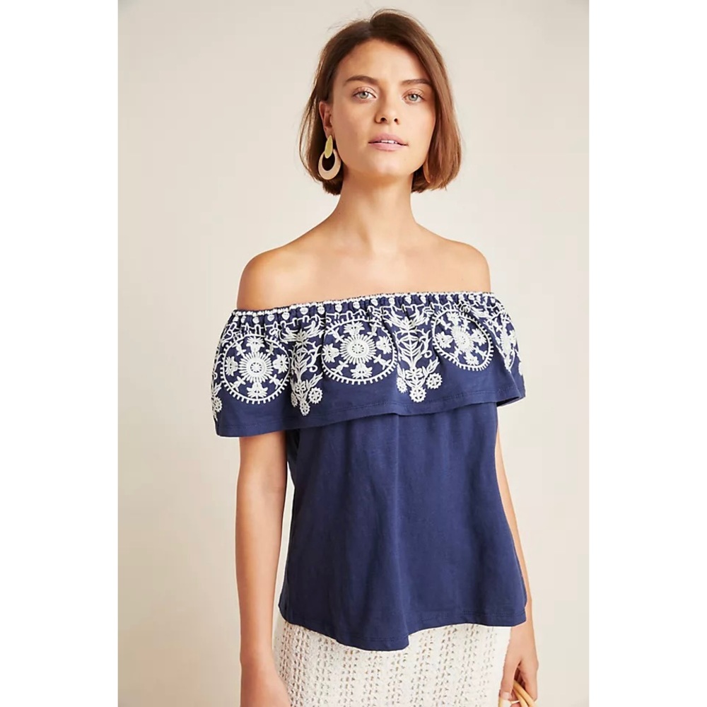 Anthropologie Luna Moon Lucine Off the Shoulder Top